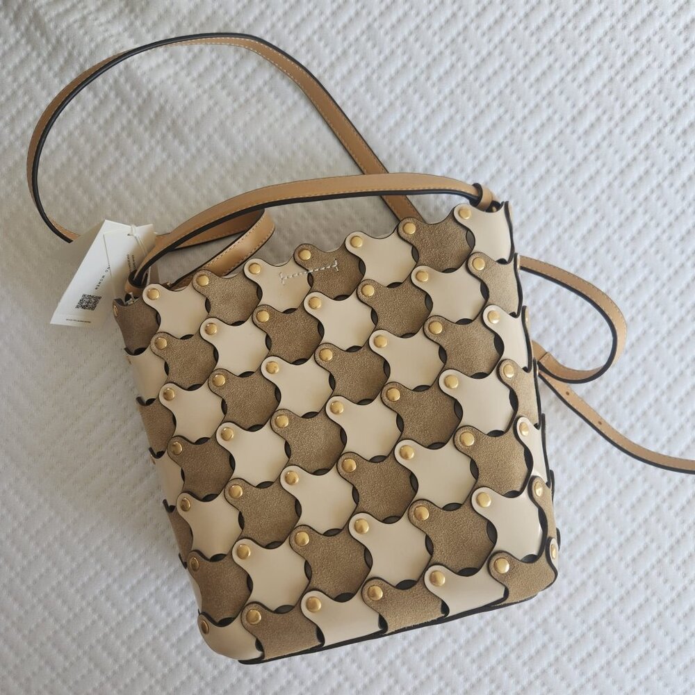 Tory Burch McGraw Die Cut Small Bucket Bag